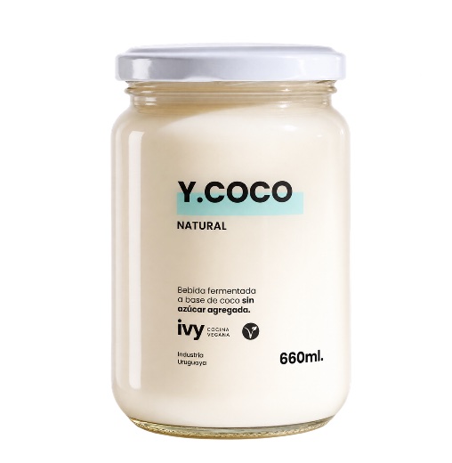 Yogur natural vegano de coco sin azúcar agregada Ivy