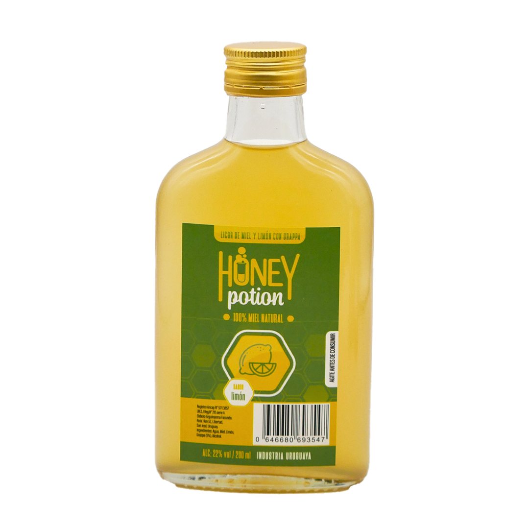 Grapa miel petaca sabor limón