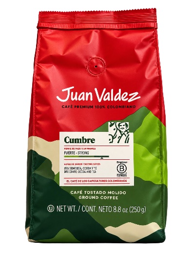 Café cumbre molido fuerte Juan Valdez