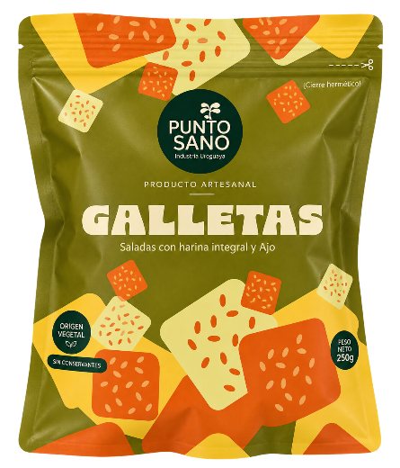 Galletas con harina integral y ajo Punto sano