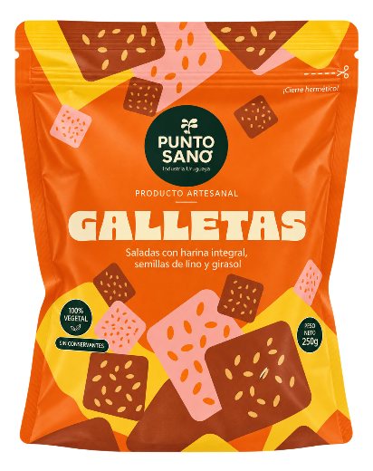 Galletas saladas con lino y semillas de girasol Punto sano