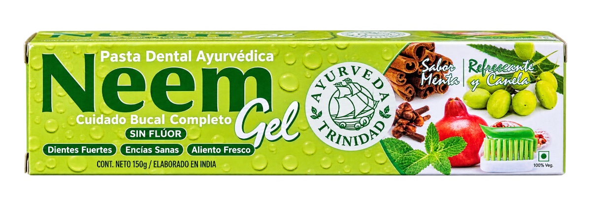 Pasta Dental Natural de Neem Sin Flúor Ayurvedica
