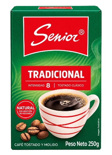 Café tradicional tostado y molido Senior