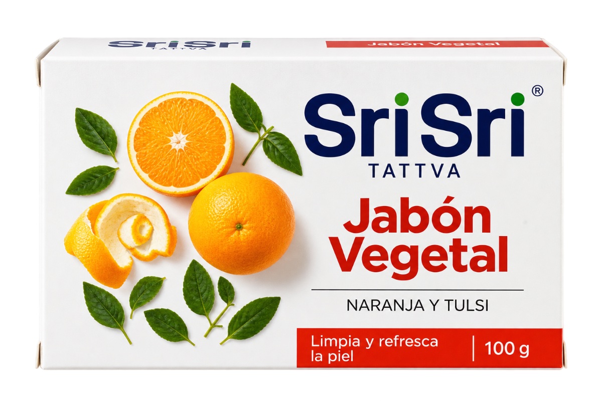 Jabón Vegetal de Naranja y Tulsi