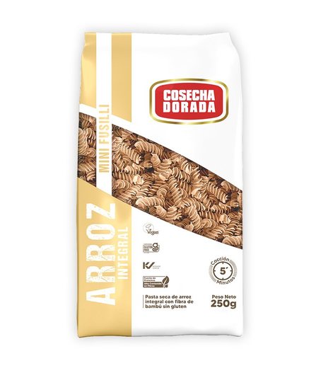 Mini fusilli arroz integral Cosecha Dorada
